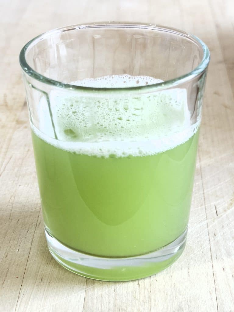 Cucumber juice in a glass