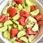 Greek Cucumber and Tomato Salad Recipe - Agourodomata
